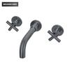 Brass Bathroom Faucet Embedded Hot and Cold Double Control Faucet Concealed Basin Faucet Concealed Golden Mixer Tap
