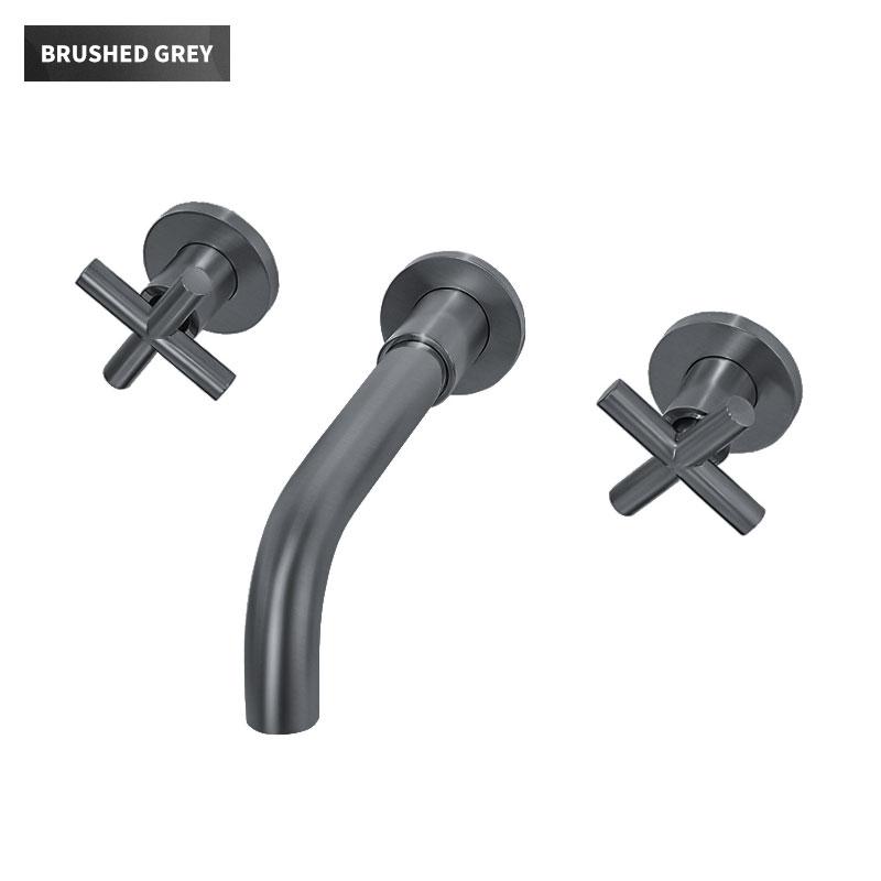 Brass Bathroom Faucet Embedded Hot and Cold Double Control Faucet Concealed Basin Faucet Concealed Golden Mixer Tap