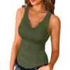 Solid Color U-neck Sleeveless Slim Fit Top Pure Color U Neck Sleeveless Tops Women