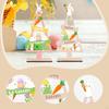 2 Pieces Easter Wooden Signs Tabletop Centerpieces Decor Tiered Tray for Kitchen Living