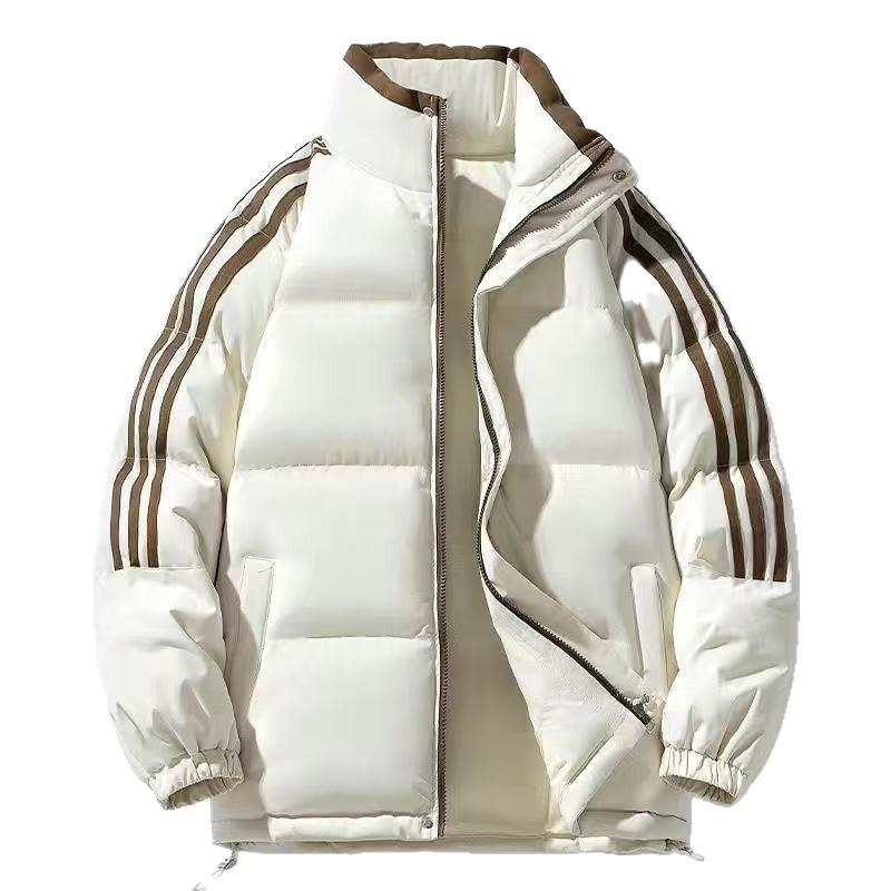 

American Three-bar Cotton-padded Jacket for Women s Winter Thickened Thermal Stand-up Neck Cotton-padded Jacket S