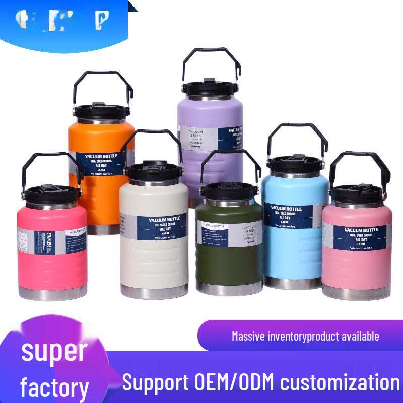 Tundun 2L Large Capacity Insulated Water Bottle - 304 Stainless Steel Thermos for Outdoor Sports