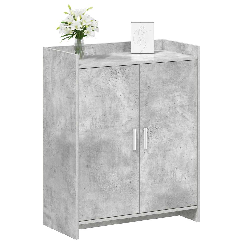 Shoe Cabinet with Door Concrete Grey 73.5 x 36 x 92 cm Engineered Wood