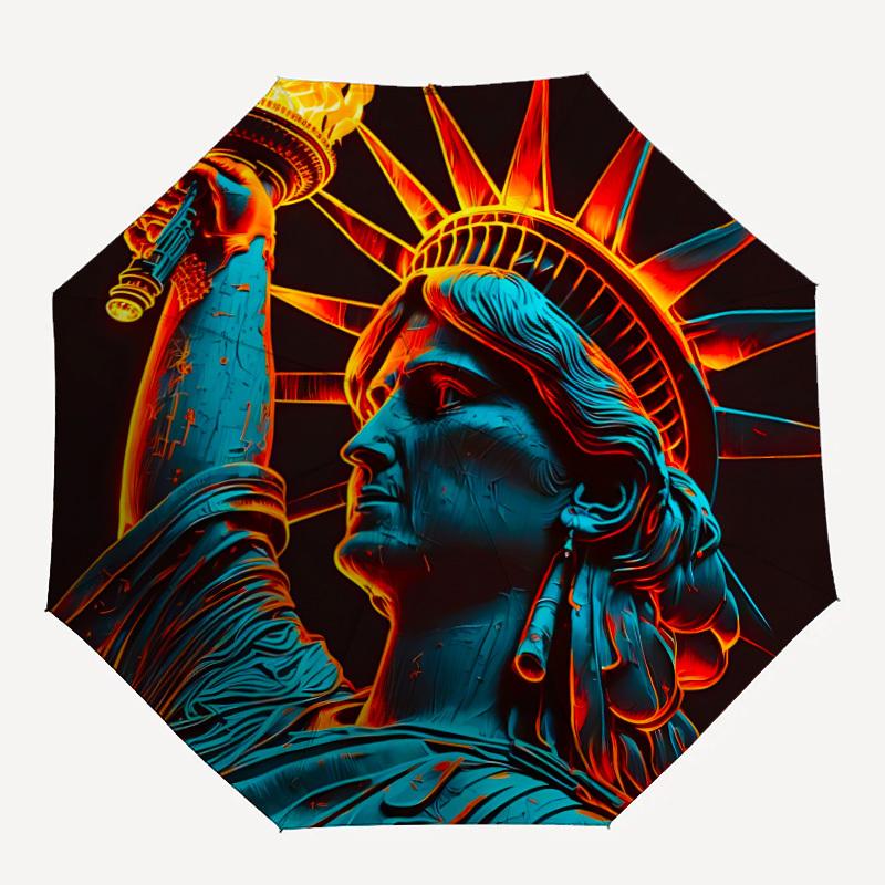 

1pc Statue of Liberty Automatic Opening/closing Umbrella with Auto Open/Close, Windproof, Foldable Sunshade yy250811163