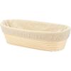 11.8 inch Oval Long Banneton Brotform Bread Dough Proofing Rising Rattan Basket & Liner