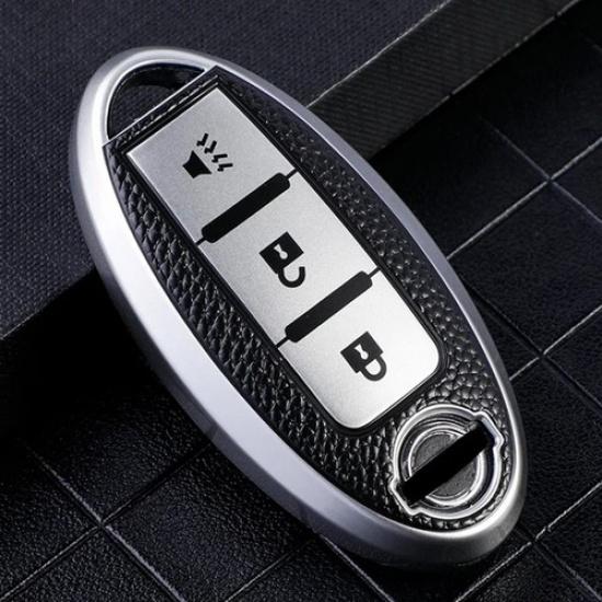 Stylish Leather Car Key Case for Nissan For Qashqai For Trail For Versa