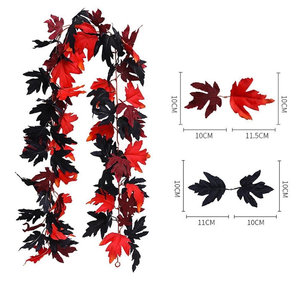 175CM Faux Plants Indoor Artificial Maple Leaves Silk Flowers White Festival Hanging Garland Maple Vine Decoration For Wedding Wedding Decor