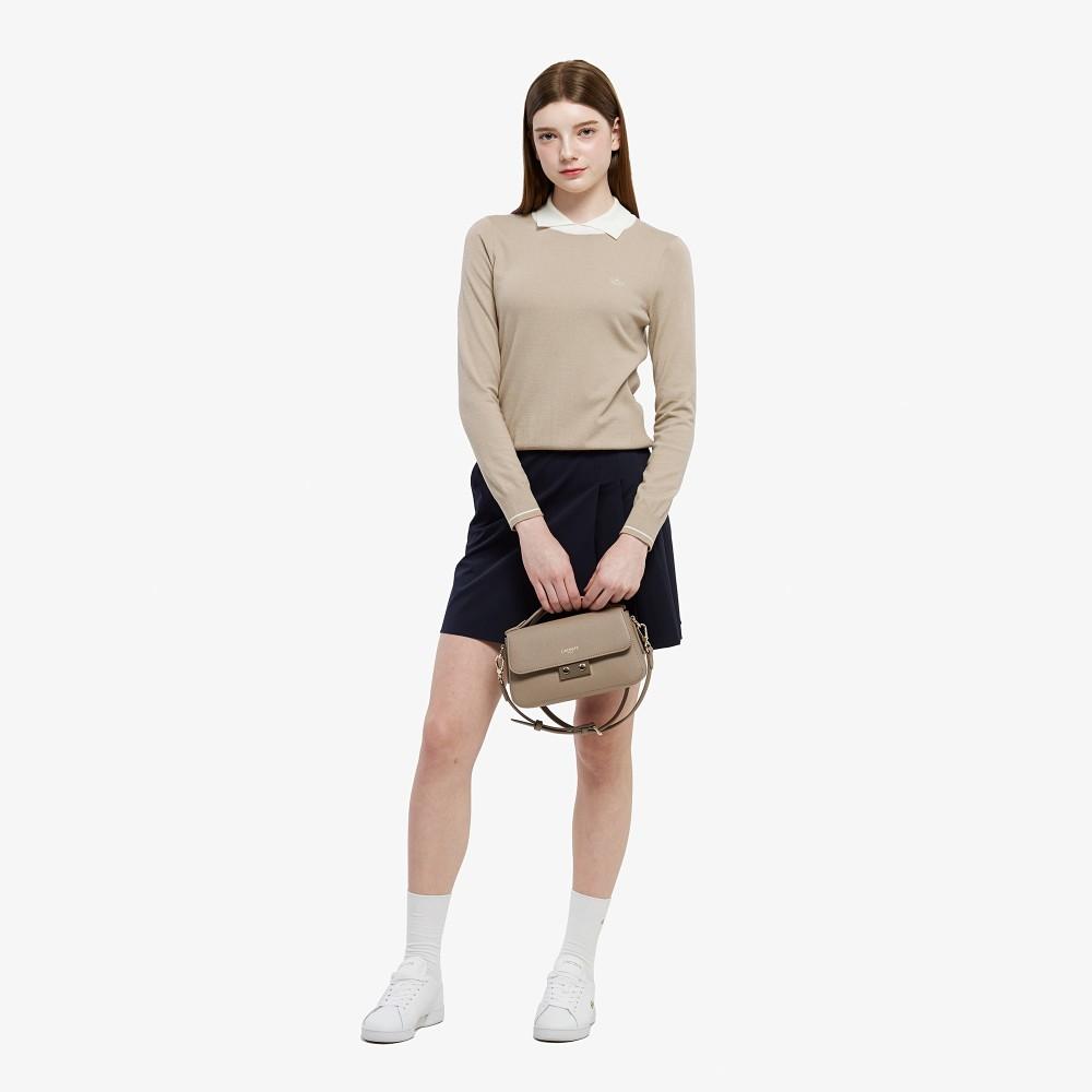 [Lacoste] Women's Contrast Collar Sweater AF814E-55N02S