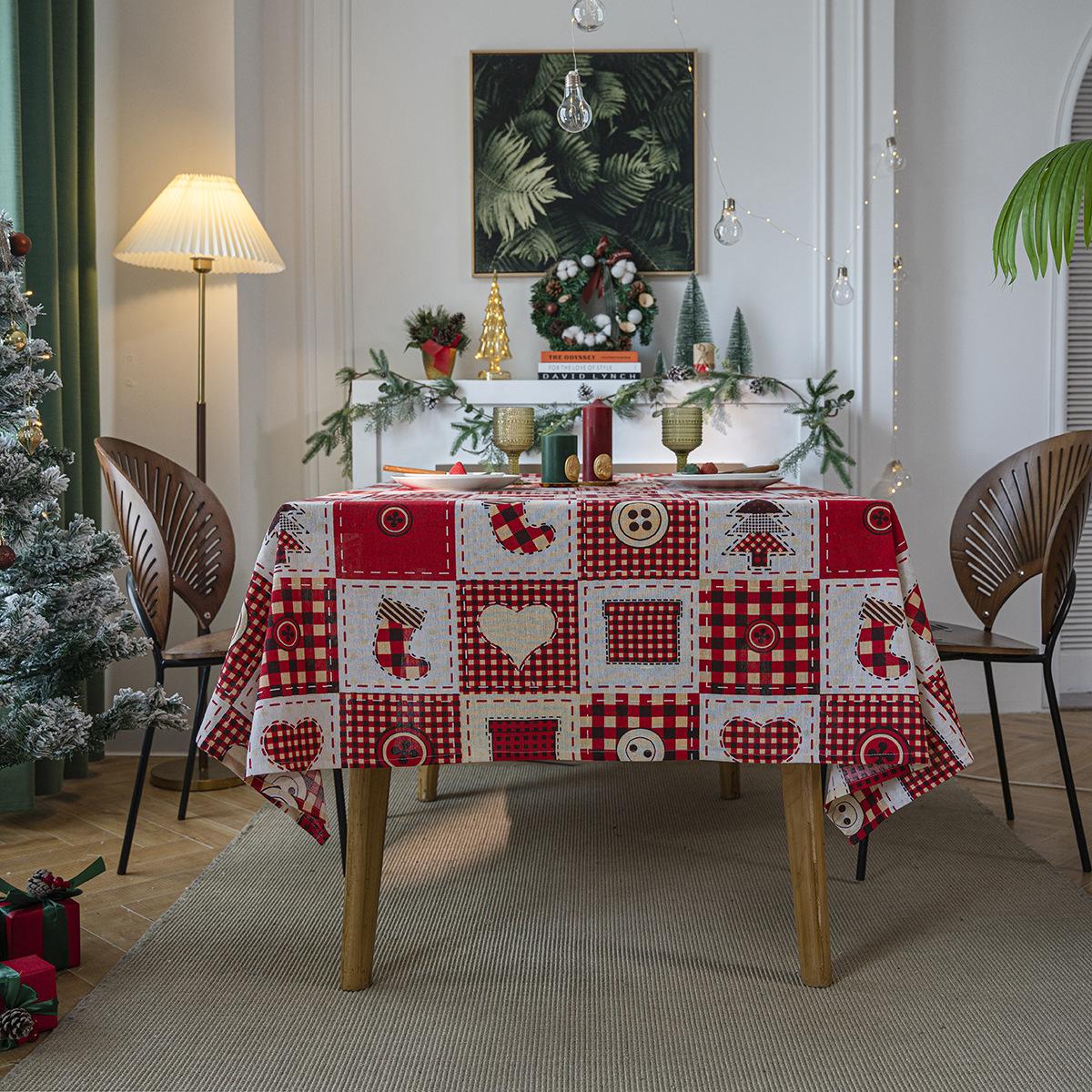 

Table Cloth Green Leaf Sketching Dining Table Cloth American Fabric Art Rectangle 60x60cm