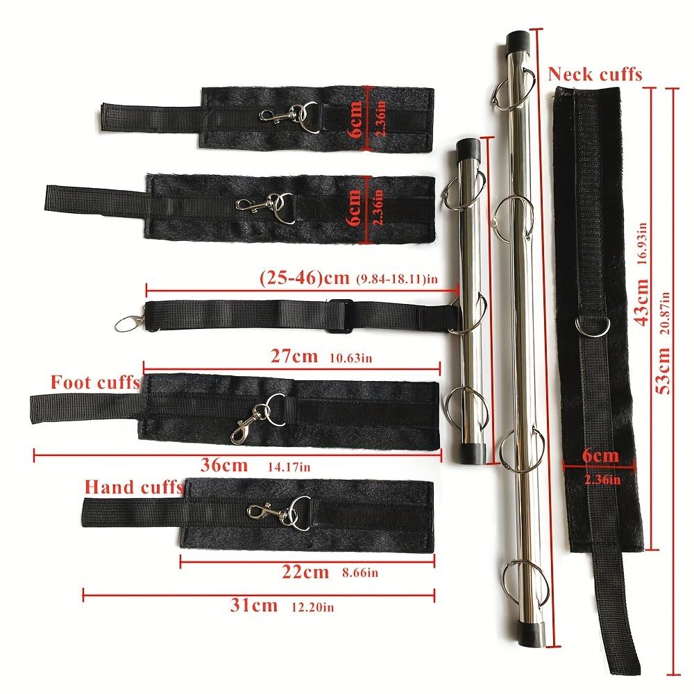 Zestaw do bondage BDSM: Zestaw rozporowych kajdanek, kajdanek na kostki i pasów fetyszowych - idealny dla seksownych i wyuzdanych par!