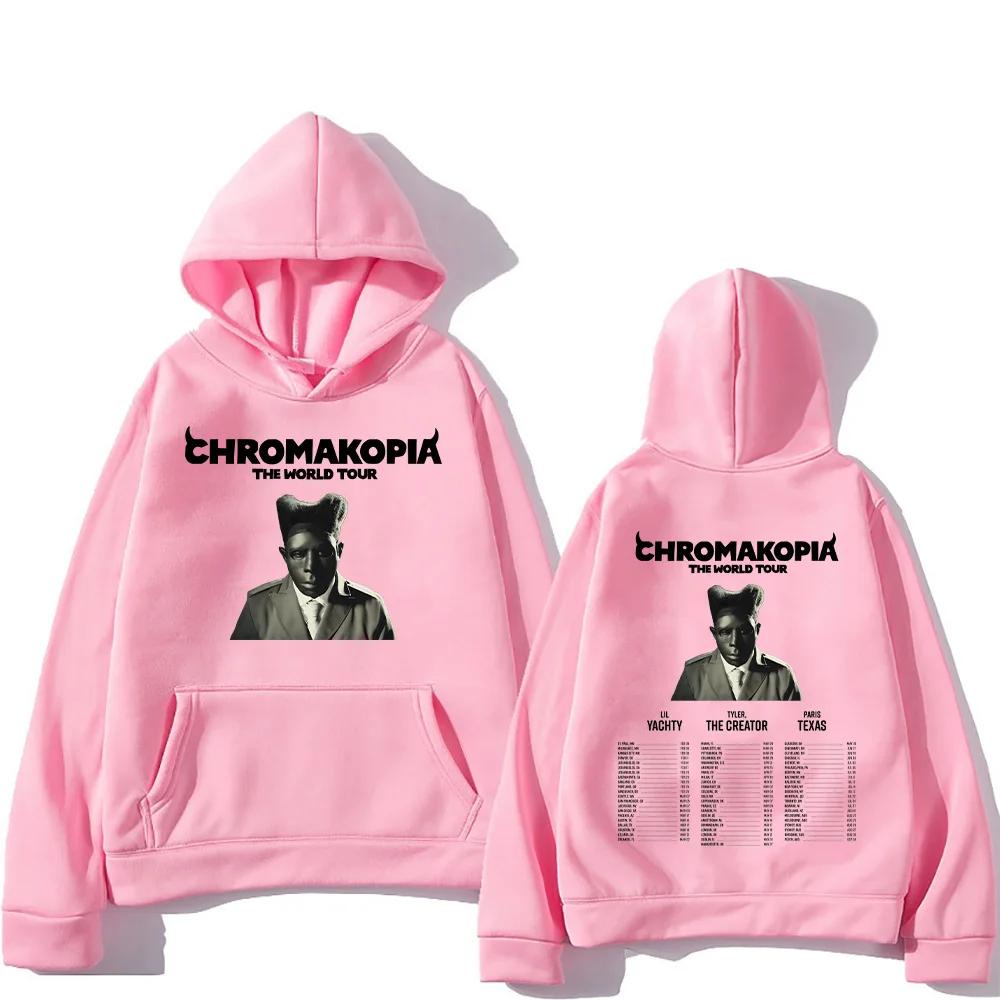 Tyler The Creator Chromakopia World Tour Hanorace Retro Clasic Cadouri pentru fani Pulovere unisex Hanorac imprimat pe două fețe Topuri libere High Street