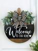 House Front Door Decoration Housewarming Gift Home Outdoor Indoor Handmade 12-inch Front Door Welcome Wreath 1