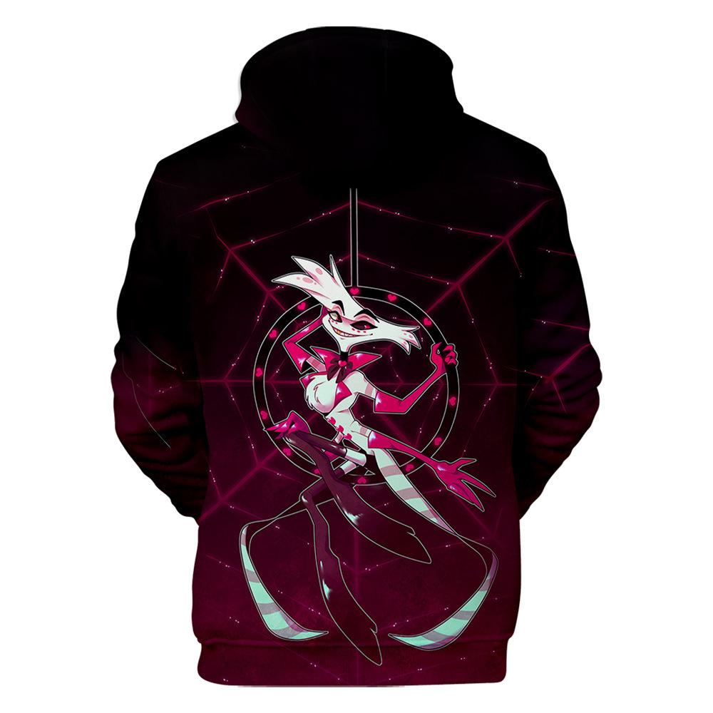 Mens Hooded Hazbin Hotel Printed Spring Autumn Streetwear Pullover Sweatshirt Fashion Hoodie Casual New Men Tracksuit Streetwear