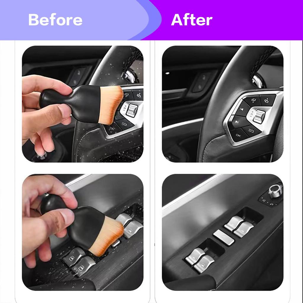 AOCISKA Car Interior Detailing Brush, Soft Bristle Cleaning Brush Carbidding Brush Dusting Brush, Car