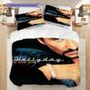 Johnny Hallyday bedding, duvet cover, pillowcase, home decoration, birthday gift (1 * duvet cover+2 * pillowcase, coreless)