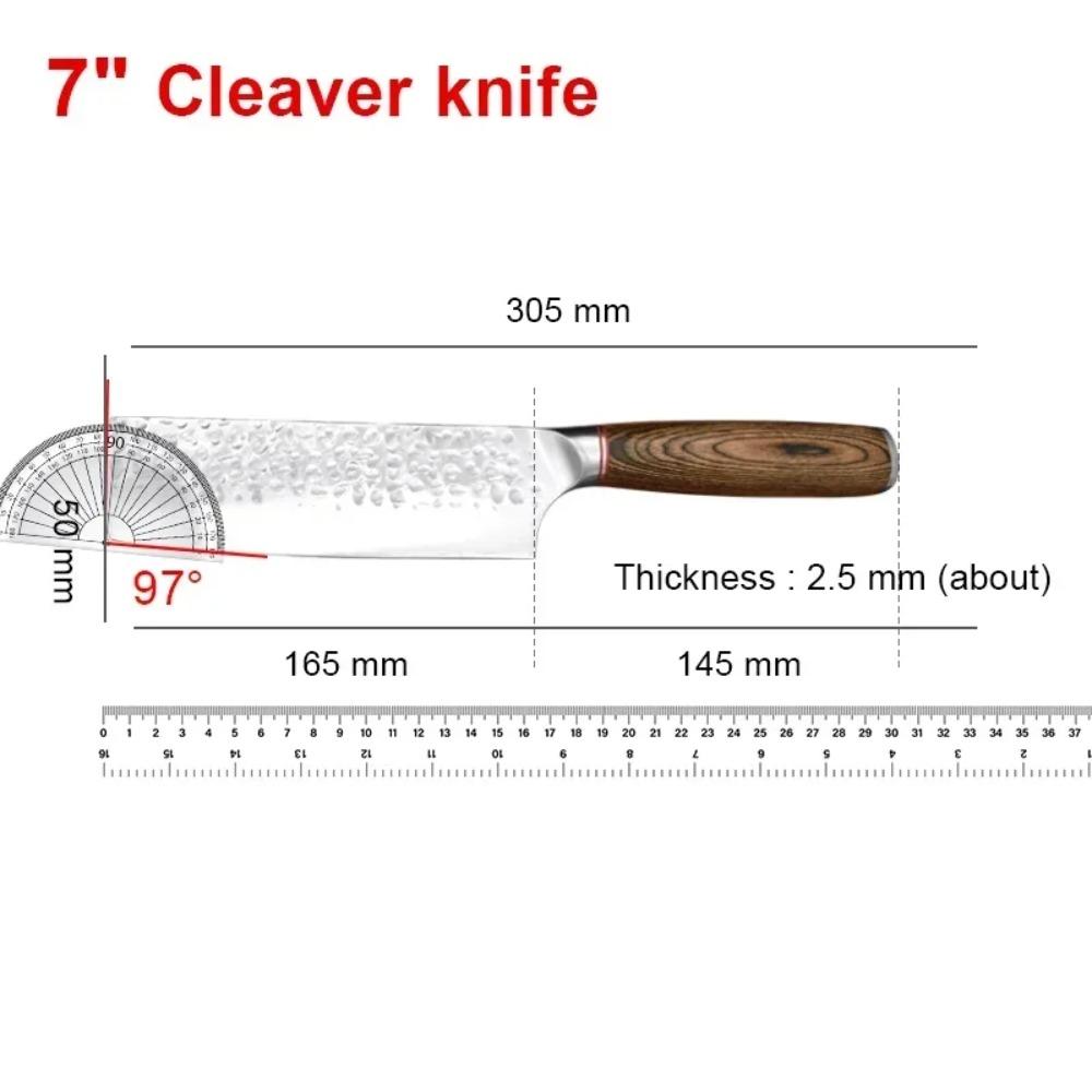 Professional Cleaver Knife Forged Kitchen Knife Meat Fish Slicing Chef Stainless Steel Boning Knife for Cooking Tools