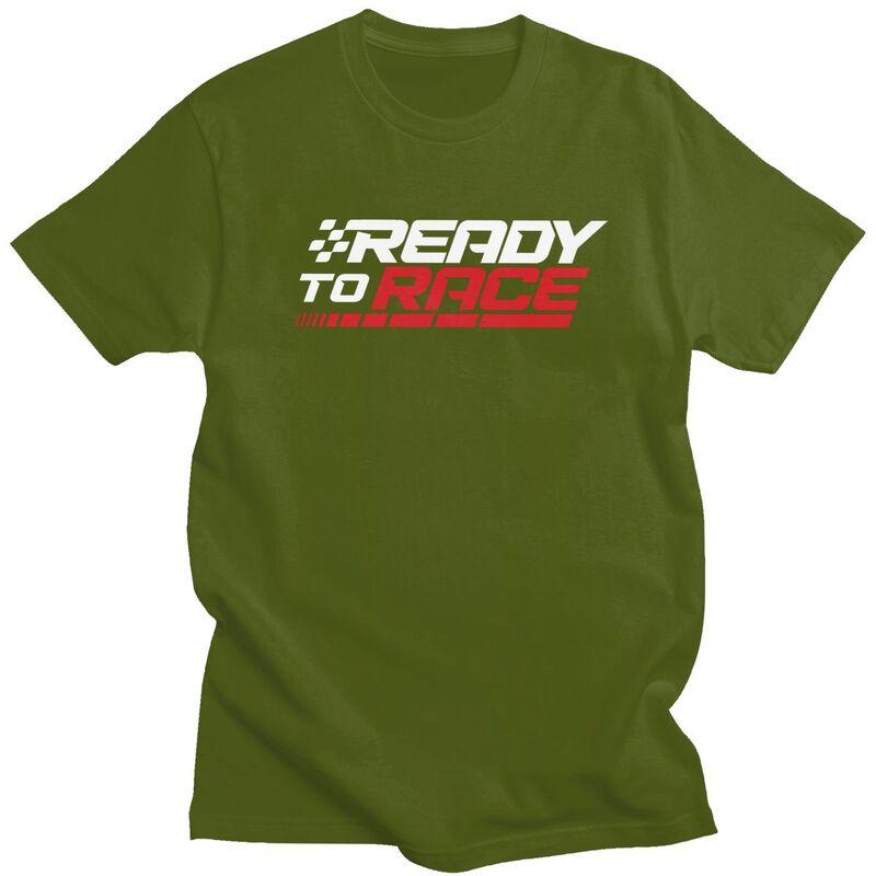 Custom Ready To Race T Shirts for Men 100 Cotton Tee Tops Motorcycle Rider Racing Sport Tshirts ShortSleeve Fashion Tshirt