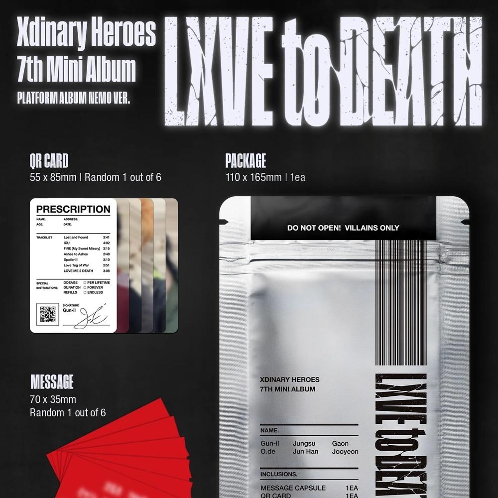 XDINARY HEROES - [LXVE TO DEATH] 7th Mini Album PLATFORM ALBUM NEMO Version