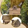 Bird House for Outside Hanging 3 Hole Rustic Families Outdoor Birdhouse Parrot Nesting