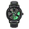 NS Men's Car wheel hub watch Minimalist Fashion Sports Watch Calendar Leather casual Quartz watch