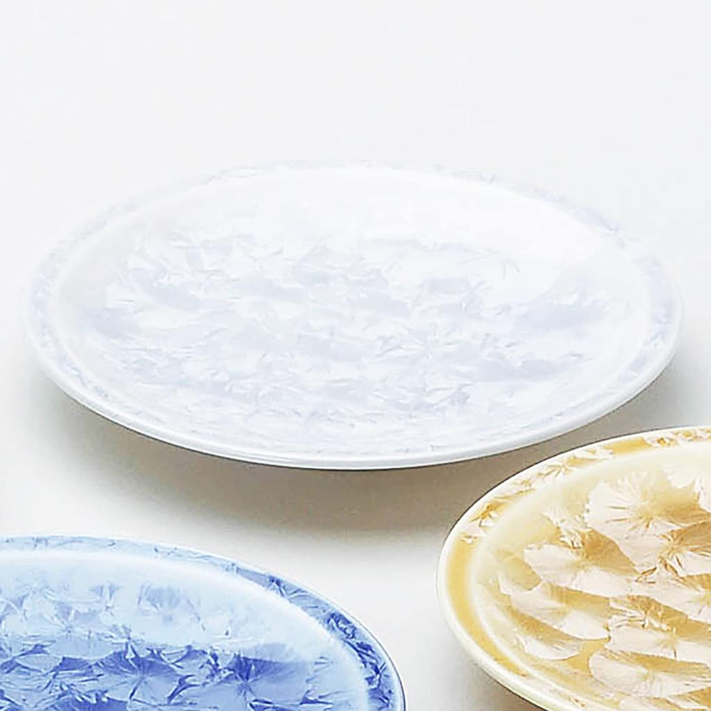 Kyoto Kiyomizu Pottery Plate Set of Flower Crystal KTA369 Ware, Ware, Kiln, (set 5),