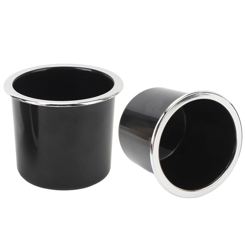 2 Pcs with Silver-plated Edges Drink Holder 73mm Can Holder Easy Installation Cup Holder Boat