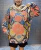 Retro Rhinestone Mink Velvet Hooded Sweater: Women's Loose Long Sleeve Knit Top, 2025 Edition