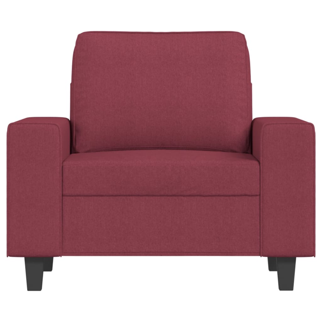 Vidaxl Fotel Z Podnóżkiem, Winna Czerwień, 60 Cm, Obity Tkaniną