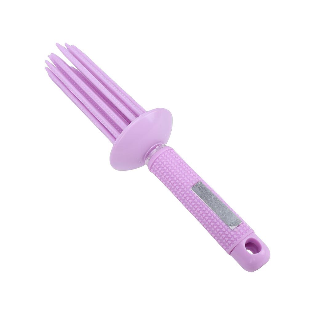 Curling Roll Comb 17 Round Teeth Easy Hair Insertion Hair Curling Roll Comb Styling Tool Purple
