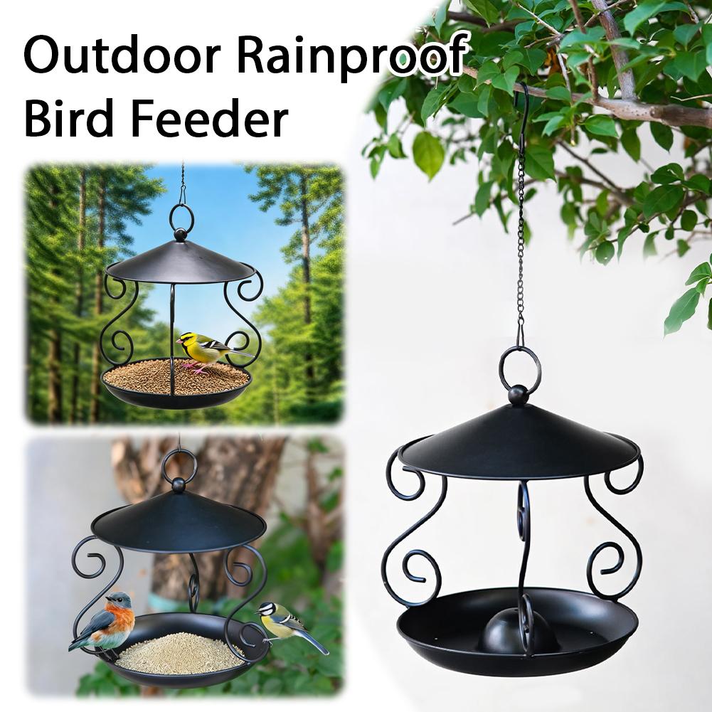 Garden Decor Iron Bird Feeder Windproof Rainproof Bird Hummingbird Food Bird Multi-purpose 2026 Feeder Hanging Feeding Disp K0C1
