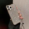 Custodia Lussuosa Bling in Pelle PU per iPhone 16 Pro Max 15 Plus 14 13 12 11 con Cinturino Diamantato Glitterata Antiurto Anti-Caduta