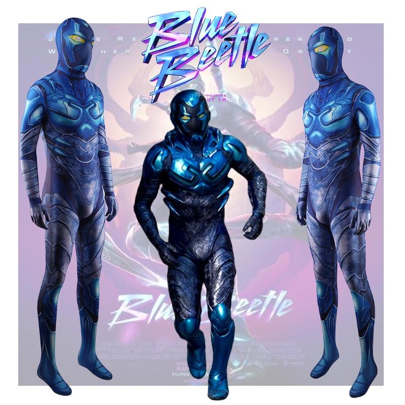 Beetle Cosplay Blue Jumpsuit Adult Child Costume Anime Party Halloween Outfit