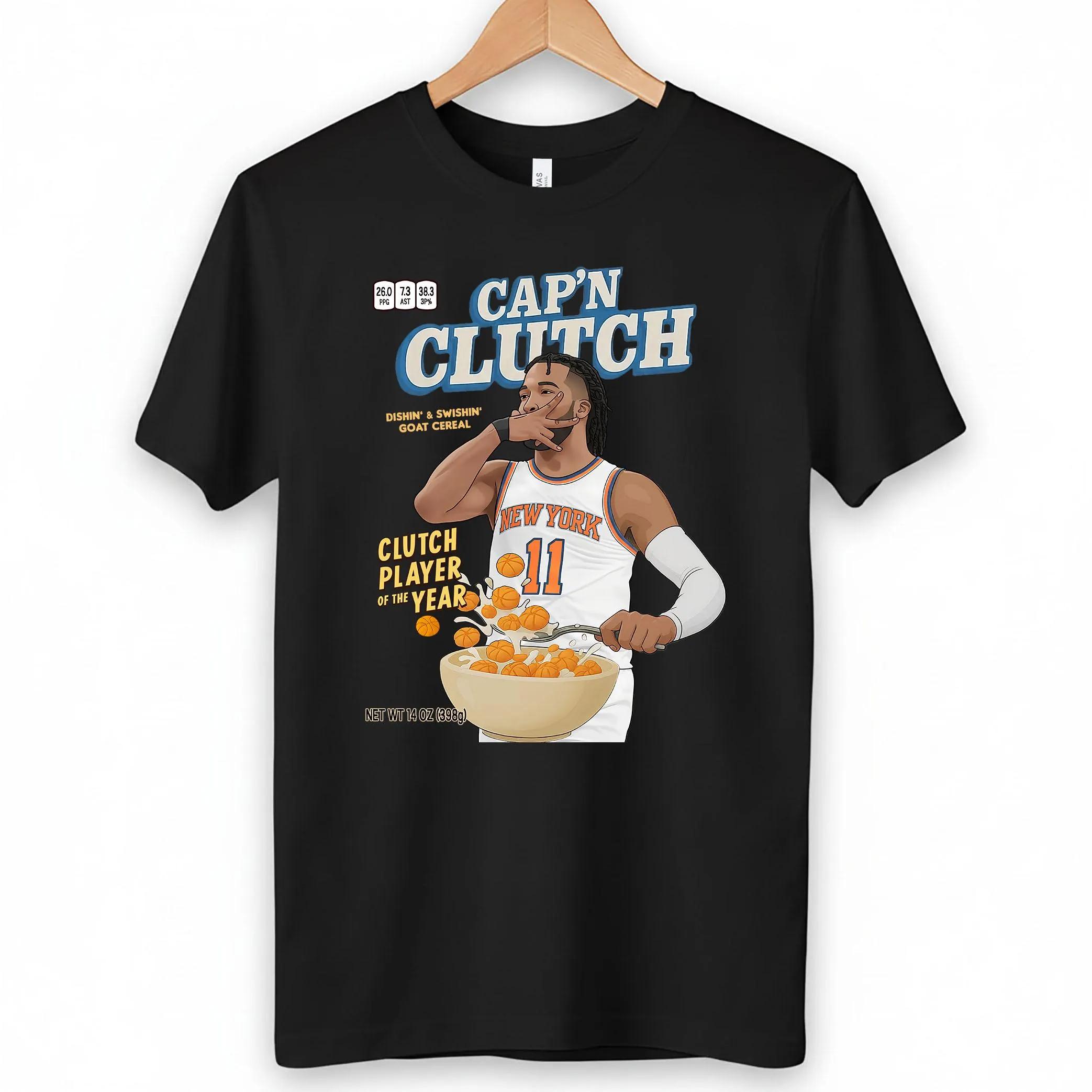 New York Captain Clutch Jalen Brunson Tshirt Men Women Summer Cotton Clothing Oversize Round Neck Short Sleeved Tee Streetwear XL