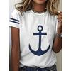 Mode Sommer Anker 3D Druck T-shirts Frauen Streetwear Casual Harajuku Y2k Kurzarm T Shirt Oansatz Tees Tops Kleidung