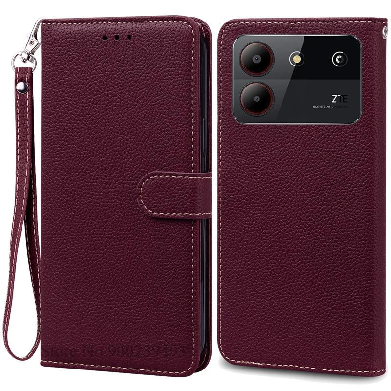 For ZTE Blade A54 Case Leather Wallet Flip Case For ZTE Blade A54 Cover Coque Fundas For ZTE Blade A54 Phone Case Bumper
