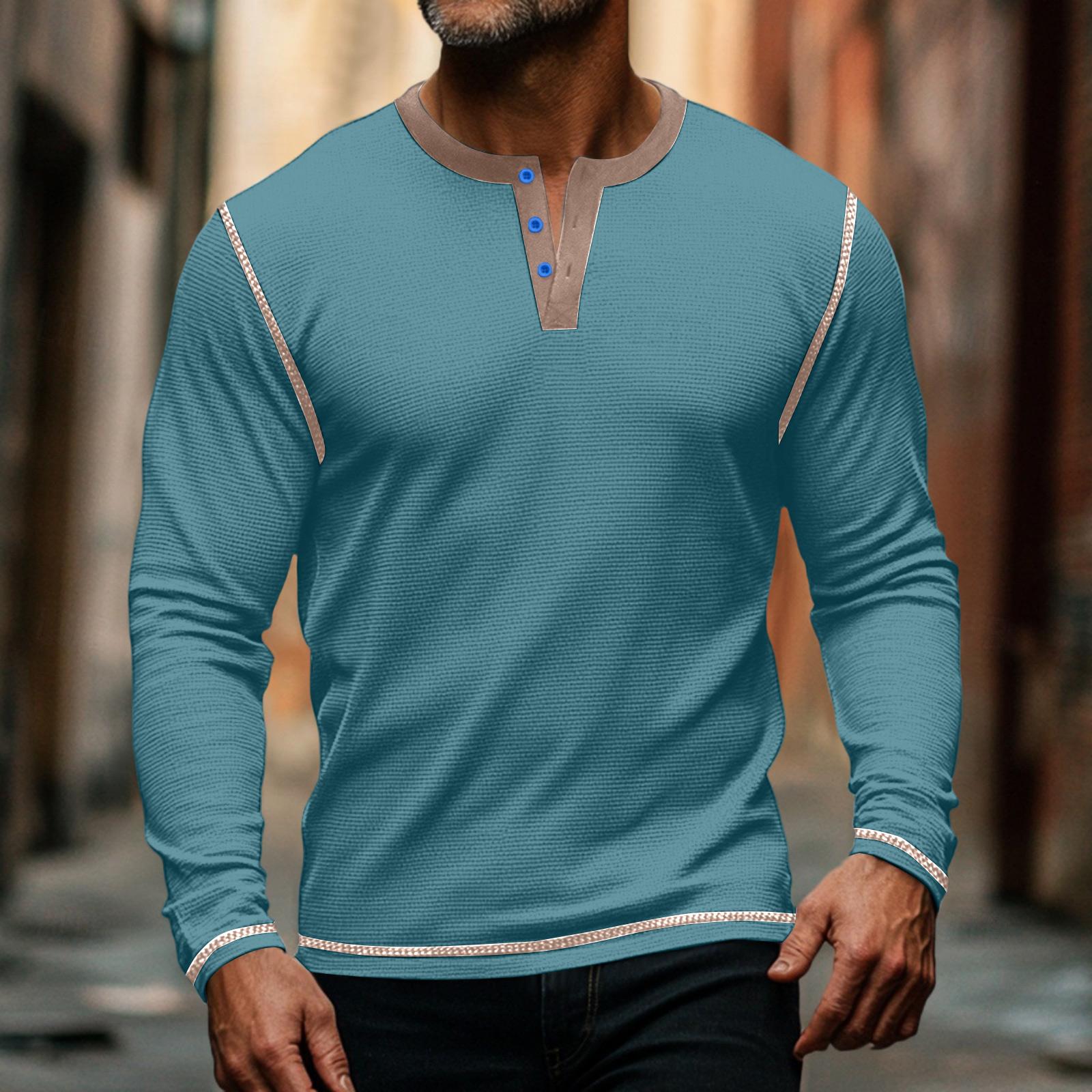 

Men s Long Sleeve Graphic And Embroidered Fashion T-Shirt Spring And Long Sleeve Pullover Sweatshirt M