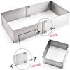 Stainless Steel Cake Mold Ring Adjustable Square Mousse Circle Cake Decorating Tool Cake Cutter Mousse Dessert Baking Mould