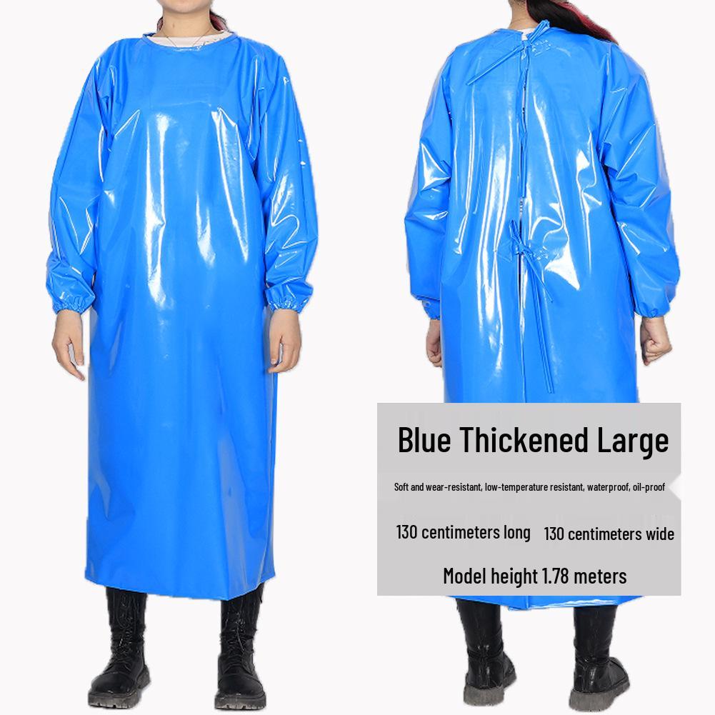 

Пищевой ТПУ Водонепроницаемый и Маслостойкий Кислотостойкий Рабочий Фартук с Длинным Рукавом для Бойни