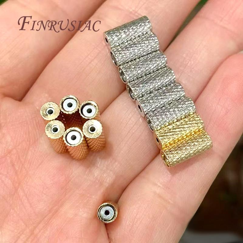 4x10mm 18K Gold Plated Magnetic Tube Beads For Jewelry,Multiple Rows Pearl Necklace Making DIY Accessories,Bracelet Spacer Beads