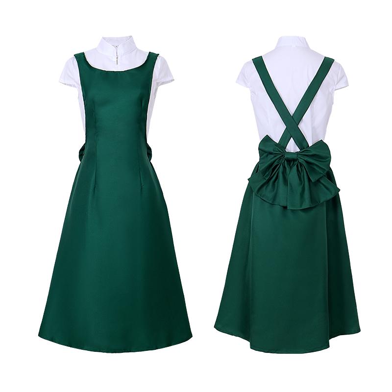 Anime Uzumaki Mother Uzumaki Kushina Cosplay Costume Halloween Carnival Christmas Fancy Party Dress Apron Bow Suit Shirt