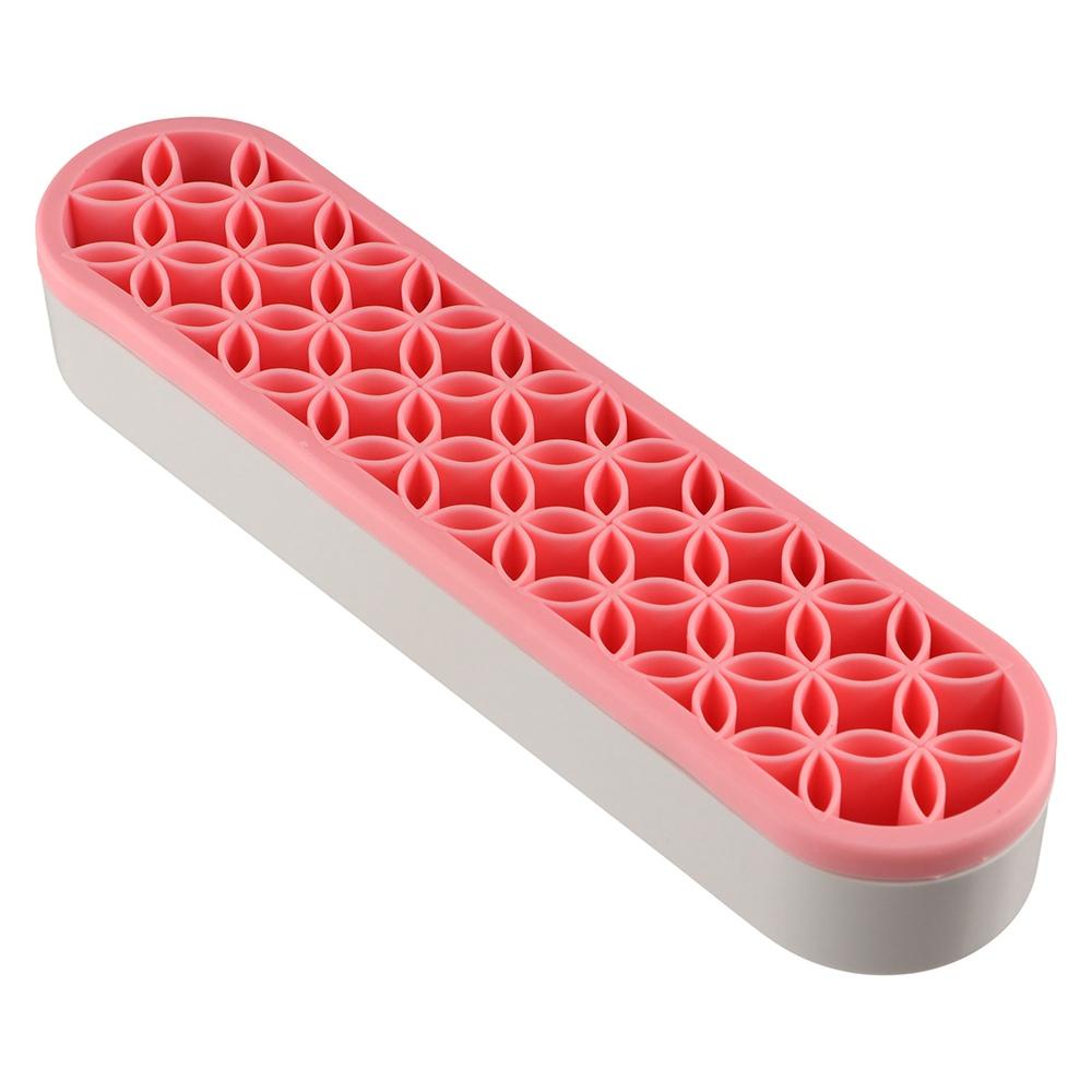 

Household Sewing Tool Rack Silicone Structure Display Stand Pen Storage Case Travel рожевий червоний колір