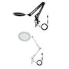 10X Magnifying Glass with LED Light Flexible Arm Brightness Adjustable 3 Colors Workbench Light with