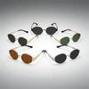 5 Pieces/Set Of Sunglasses Fashion Men Women Vintage Oval Metal Sun Glasses Trendy Outdoor Photography Accessory Eyeglasses