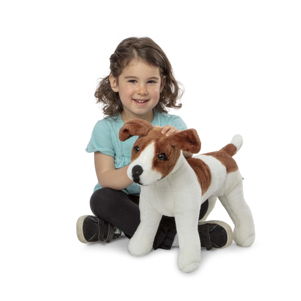 Melissa & Doug Giant Jack Russell Terrier - Lifelike Plush Dog (Over 12" Tall)