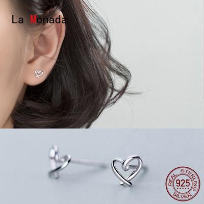 Small 925 Sterling Silver Stud Earrings For Women Piercing Ear Women Silver Earring 925 Heart Earrings Silver 925