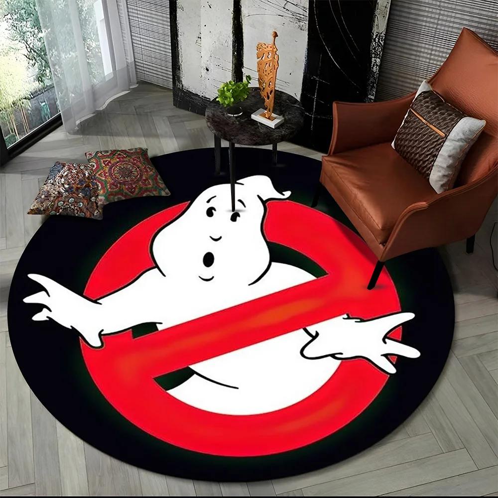 26 Style New G-Ghostbusters Horror Movie Cartoon Round Carpet Rug for Bedroom Living Room Sofa Decoration,pet Decor Floor Mat