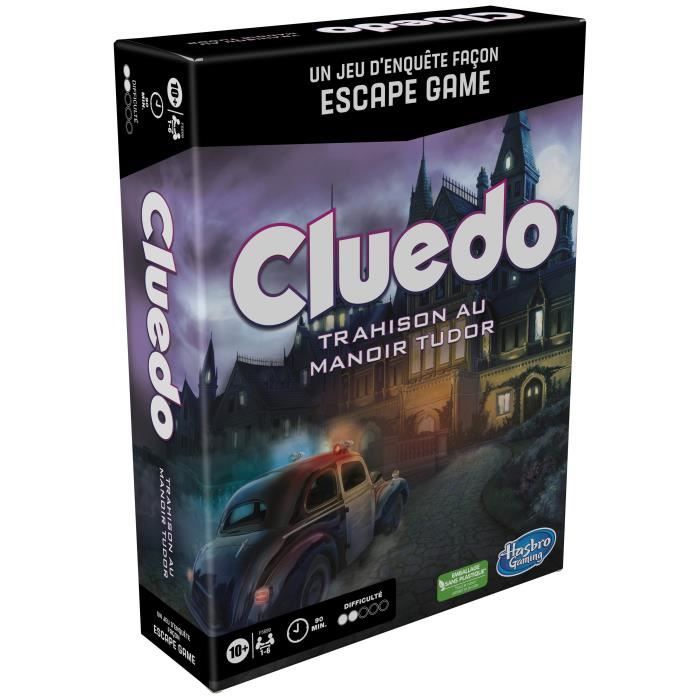 Cluedo Escape Trahison au Manoir Tudor - jeu d'enquête façon escape game - 1 à 6 joueurs -dès 10 ans