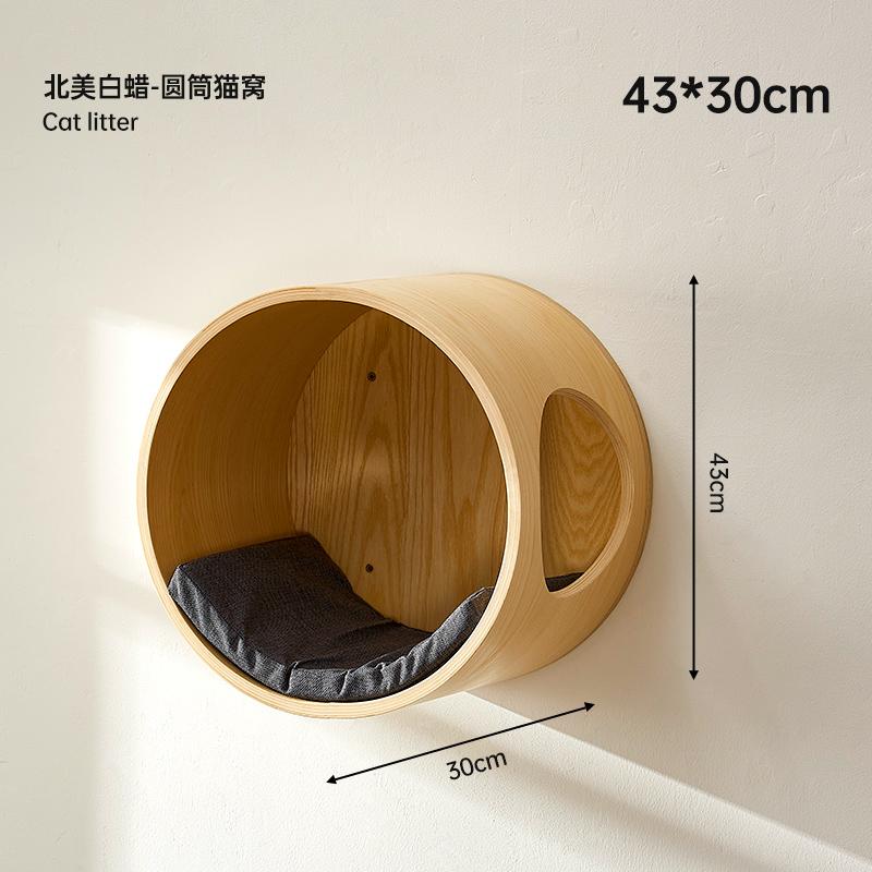Wall-Mounted Cat Tree with Scratching Post Minimalist Cat Climbing Frame Space-Saving Cats House Toy for Indoor Easy To Install
