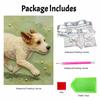 DIY Framed Pearl Painting Kit with Running Cute Dog 5D Sparkling Bead Art Canvas Ready to Display Home Decor Modern Wall Art Gift Idea