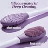 1/2/4pcs 2-in1 Silicone Facial Cleansing Brush, Pore Scrubber & Exfoliator for Blackhead Removal, Deep Cleaning Manual Tool